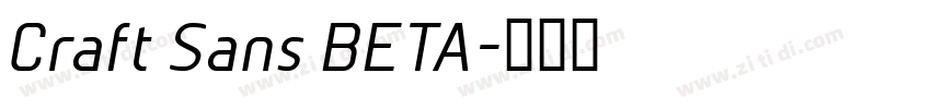 Craft Sans BETA字体转换